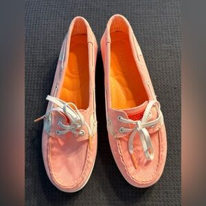 Sperry Topsider Boat shoe Memory Foam Orange Size 8 Very little wear